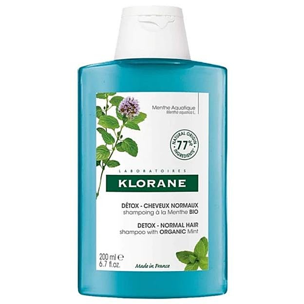 Klorane Detox con Menta Acuática Bio.