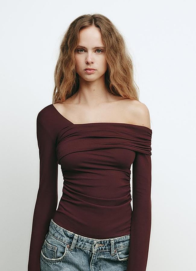 Imagen - Top drapeado con mangas largas