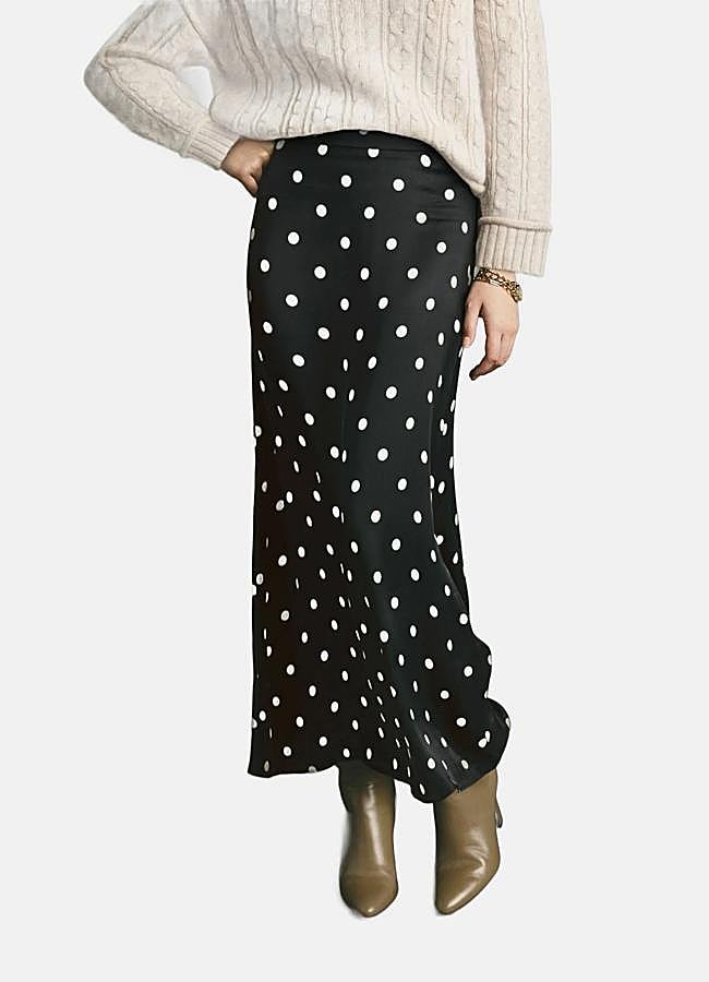 Imagen - Falda de lunares satinada