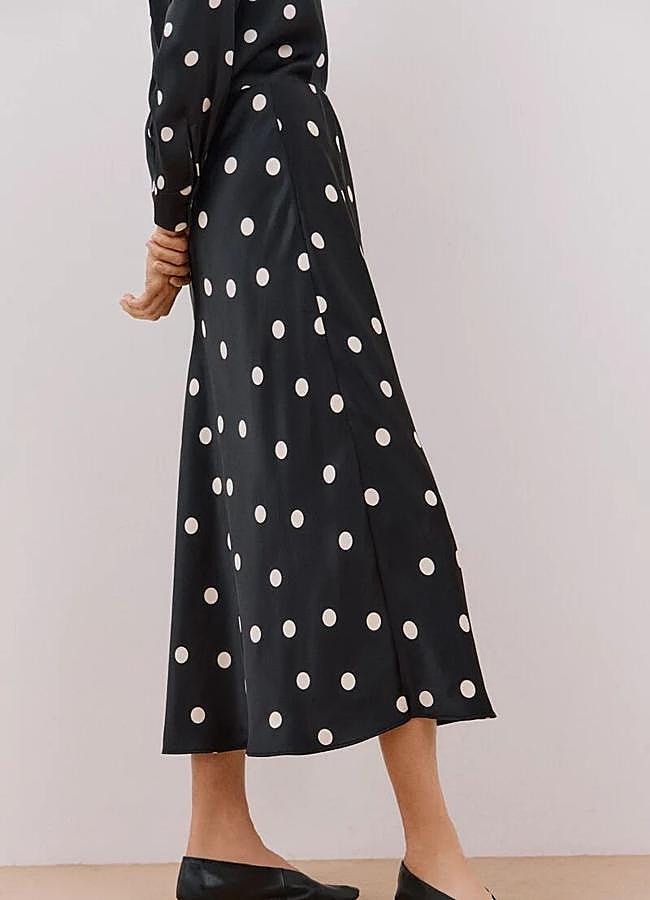 Imagen - Falda satinada de lunares