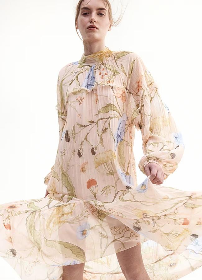 Imagen - Vestido amplio plisado con floral print