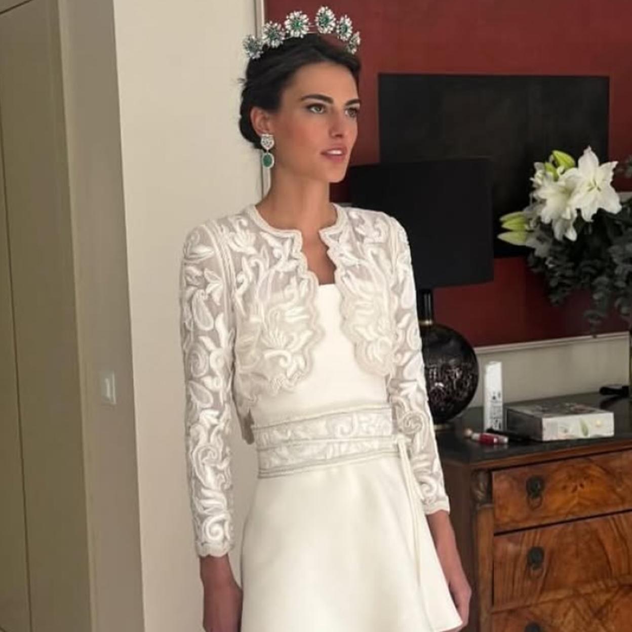 Victoria Matossian, con el vestido de novia de Jorge Vázquez. 