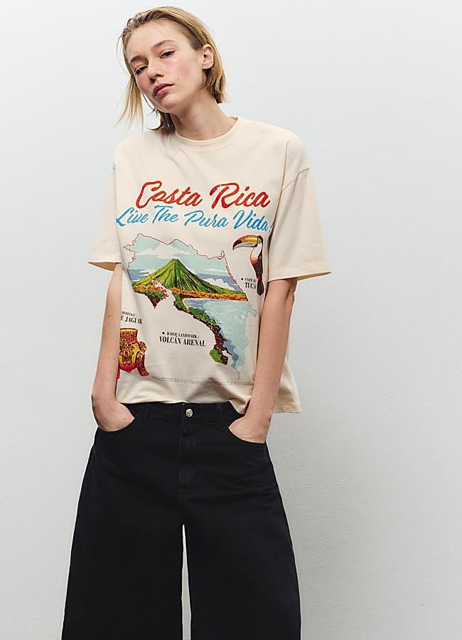 Imagen - Camiseta estampada Costa Rica de Zara, 15,95 euros.