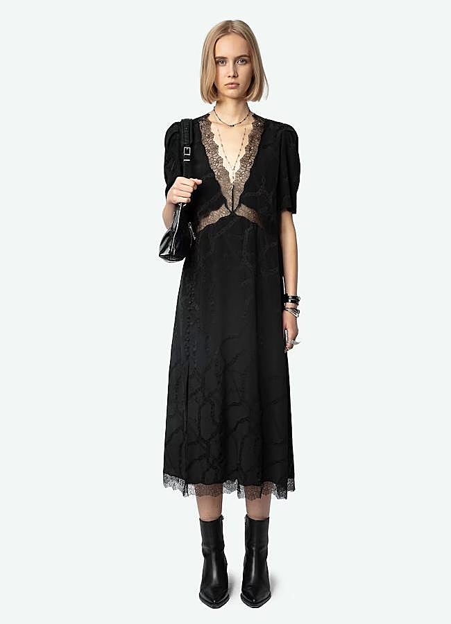 Imagen - Vestido negro con encaje de Zadig&Voltaire, 785 euros.