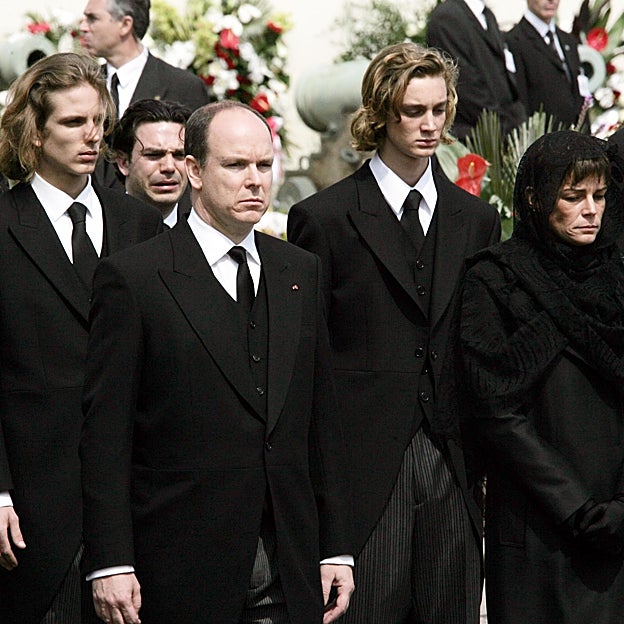 Los Grimaldi, en el funeral de Estado del príncipe Rainiero. 