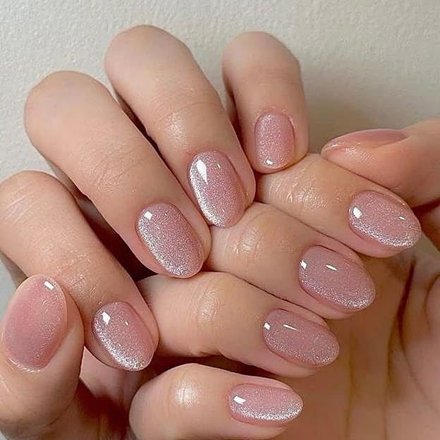 Uñas ojo de gato rosa natural