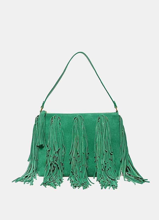 Imagen - Bolso de flecos en piel de ante