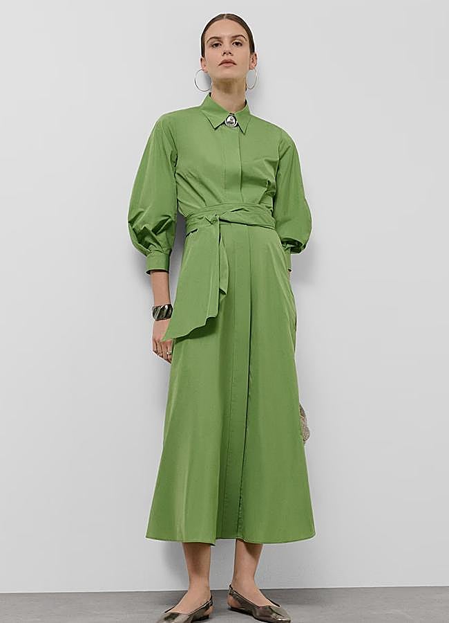 Imagen - Vestido camisero verde de Roberto Verino, 336 euros.