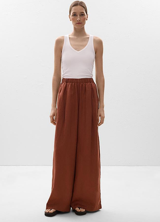 Imagen - Lino en corte culotte y tono terracota de Oysho, 39,99 euros.
