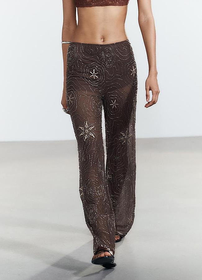 Imagen - Pantalones con transparencias y brillos.