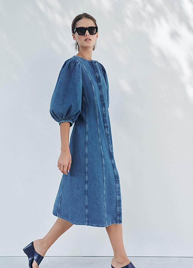 Imagen - Vestido vaquero con mangas globo