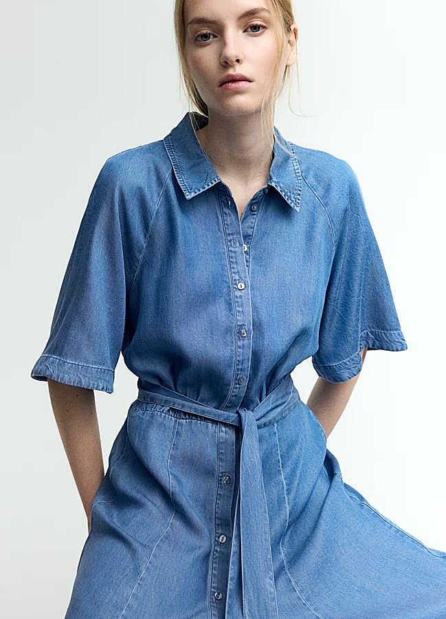 Imagen - Vestido vaquero fluido con cinturón