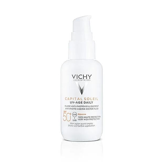 Protector solar Capital Soleil Uv-Age Daily Spf50 de Vichy.