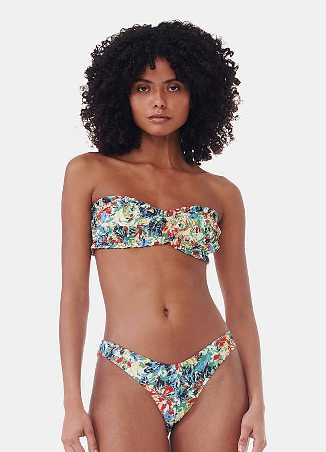 Imagen - Bikini con estampado de flores de Ganni.