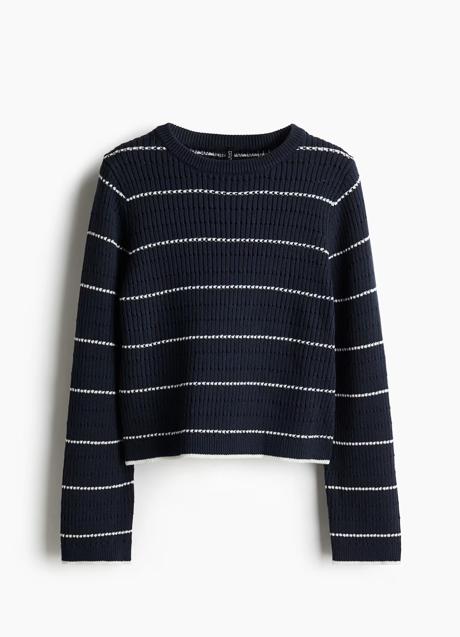 Imagen - Jersey azul marino de rayas de H&M (19,99 euros)