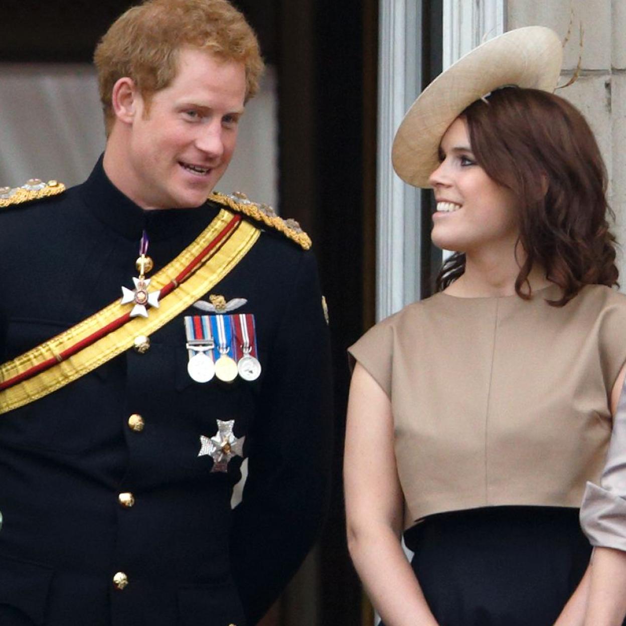 El príncipe Harry junto a su prima, Eugenia de York. 