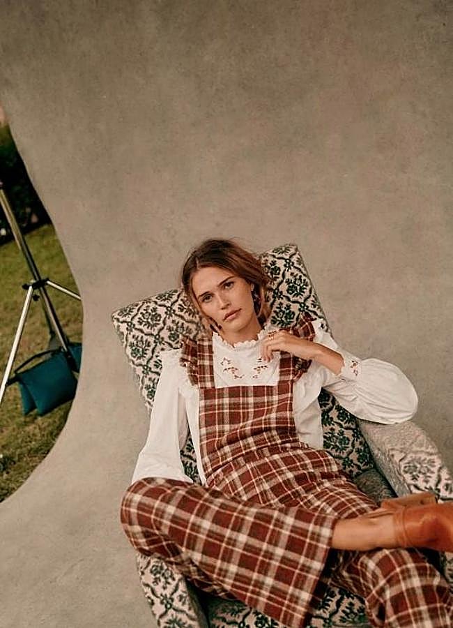 Imagen - Peto largo con estampado de cuadros