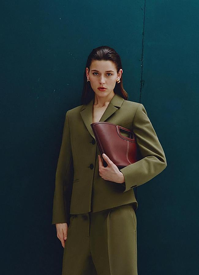 Imagen - Blazer crop color khaki