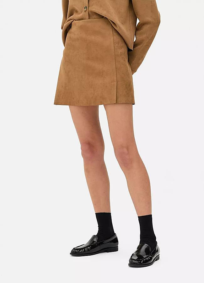 Imagen - Falda corta efecto ante