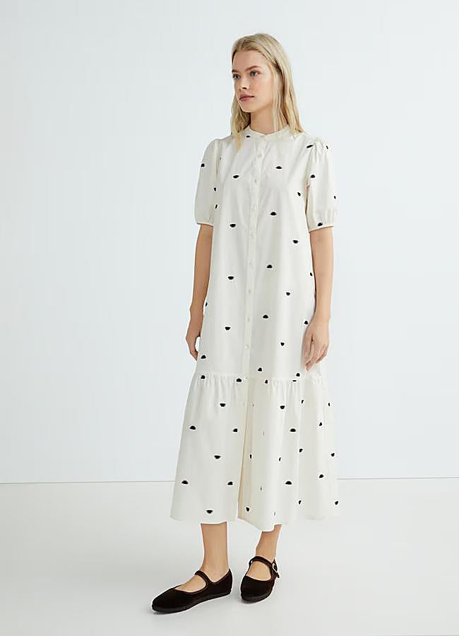 Imagen - Vestido blanco con detalle de bordados de Hipercor.