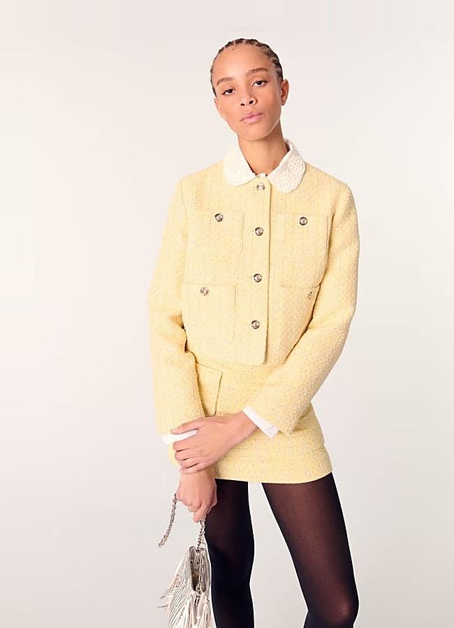 Imagen - Chaqueta de tweed amarillo mantequilla
