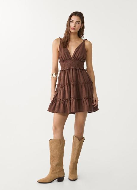Imagen - Vestido marrón de Stradivarius (27,99 euros)