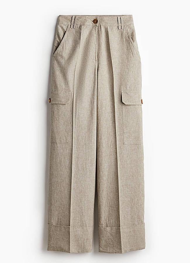 Imagen - Pantalón cargo en mezcla de lino de H&M (49,99€)