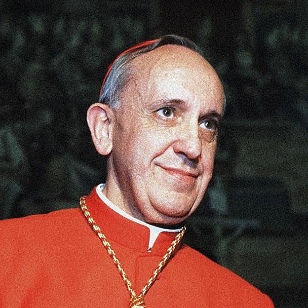 Una imagen del papa Francisco de joven. 