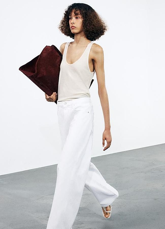 Imagen - Vaqueros anchos color blanco