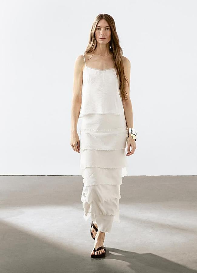 Imagen - Conjunto blanco con falda de volantes