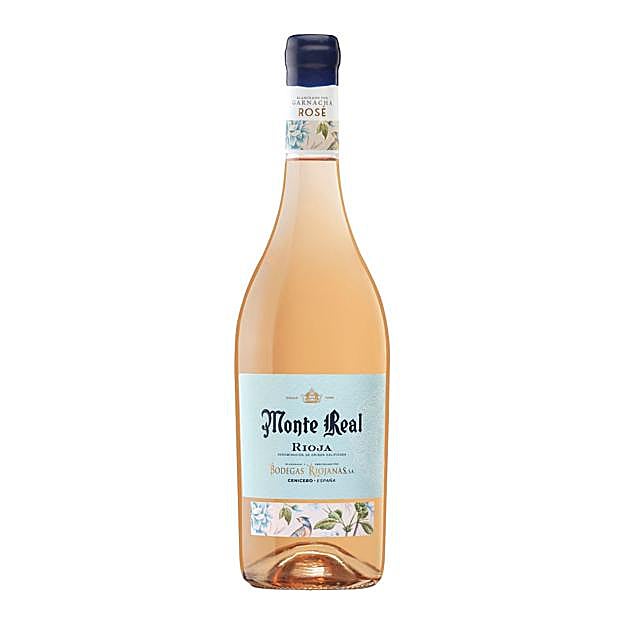 Botella de Monte Real Rosé, de la denominación de origen Rioja.