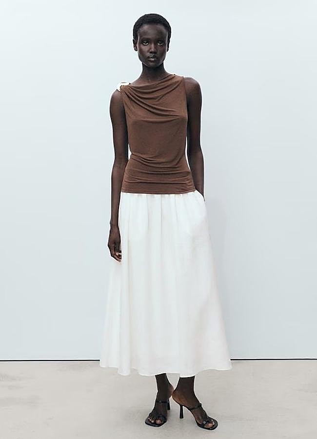 Imagen - Falda de lino con vuelo