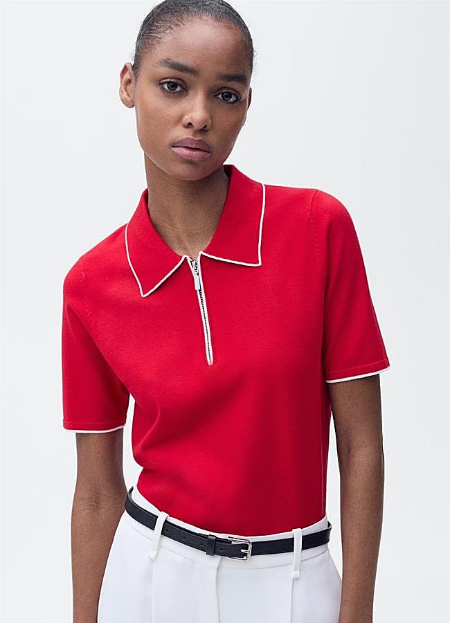 Imagen - Polo con ribetes en blanco de Mango.