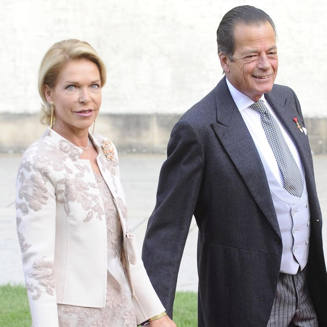 Sofía de Habsburgo, con su marido, en una boda en Luxemburgo en 2012. 