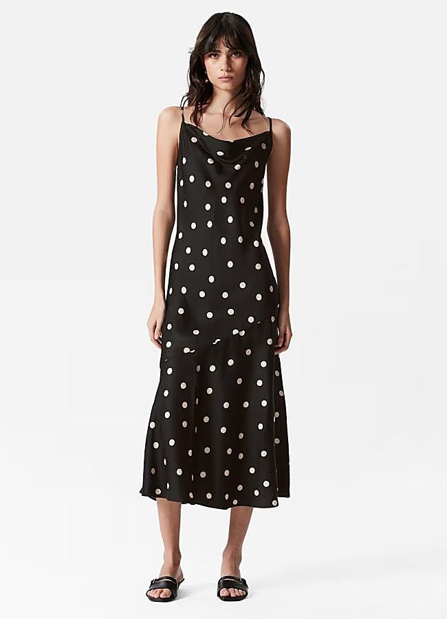 Imagen - Vestido satinado de lunares