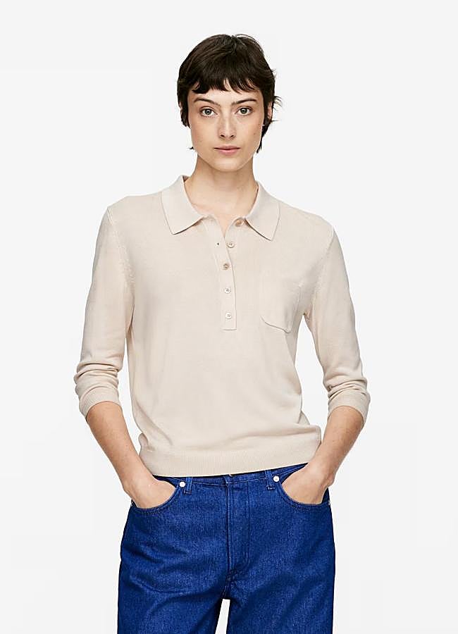 Imagen - Polo fino en tono neutro