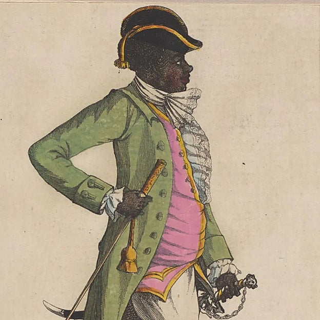 Un retrato del dandy negro Julius Soubise. 