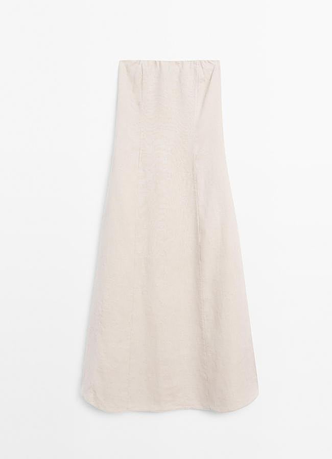 Imagen - Vestido largo palabra de honor de Massimo Dutti (79,95€)