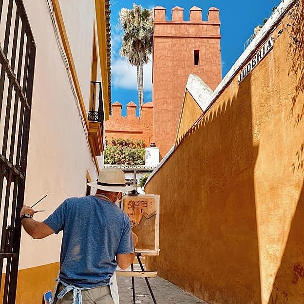 Detalle de la calle Judería, barrio de Santa Cruz