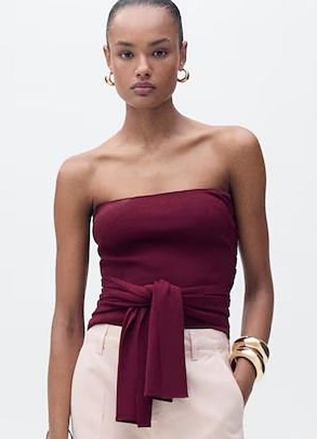 Imagen - Top palabra de honor con nudo