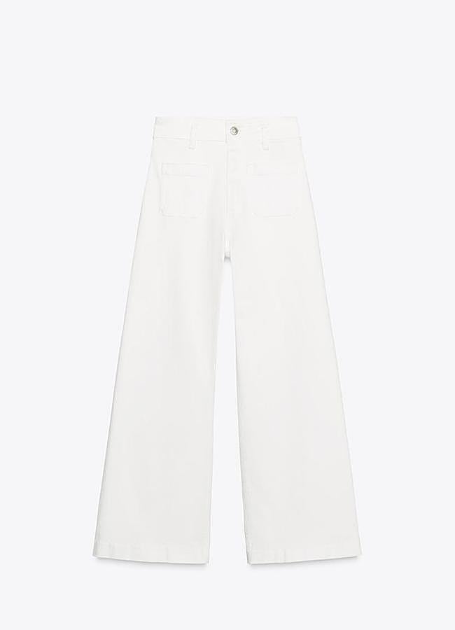 Imagen - Vaqueros en blanco estilo wide leg de Zara.