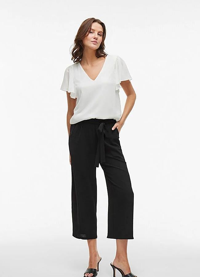 Imagen - Pantalones culotte con cinturón