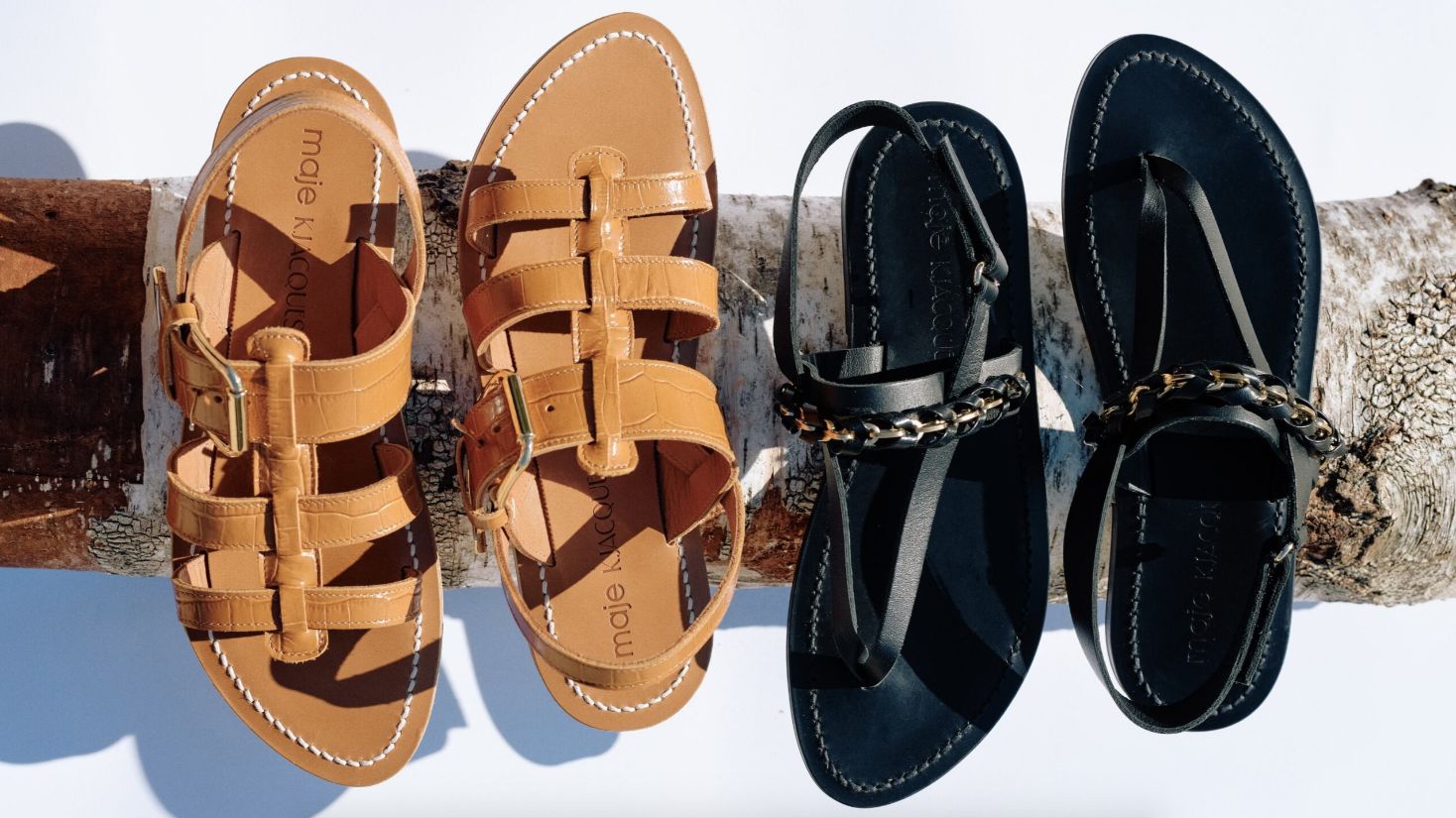 Sandalias de la colaboración de Maje x K. Jacques