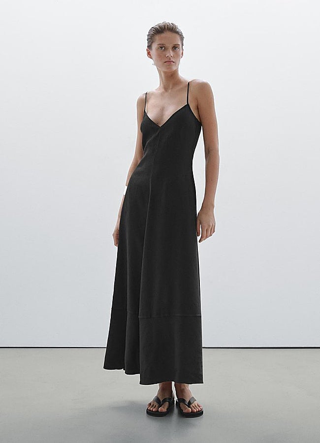 Imagen - Vestido largo tirantes Massimo Dutti.