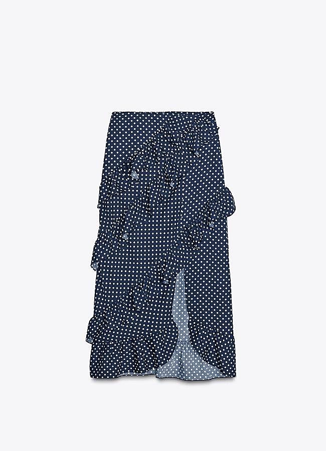 Imagen - Falda de volantes con estampado de lunares