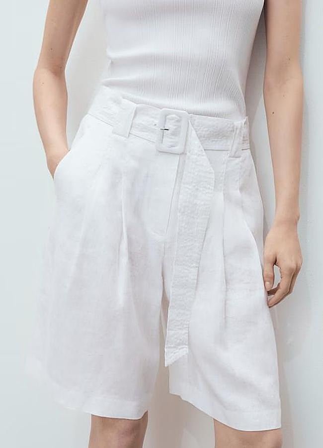 Imagen - Bermudas de traje blancas en lino