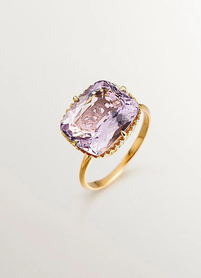 Imagen - Anillo con piedra amatista rosa de la firma Aristocrazy (199 euros),