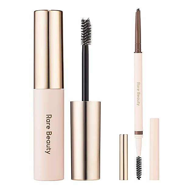 Brow Harmony Flexible Lifting Gel y el Precision Pencil de Rare Beauty. Precio: 23 y 22 euros