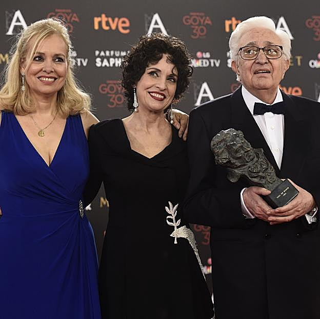 Mariano Ozores, junto a sus sobrinas Emma y Adriana Ozores. 