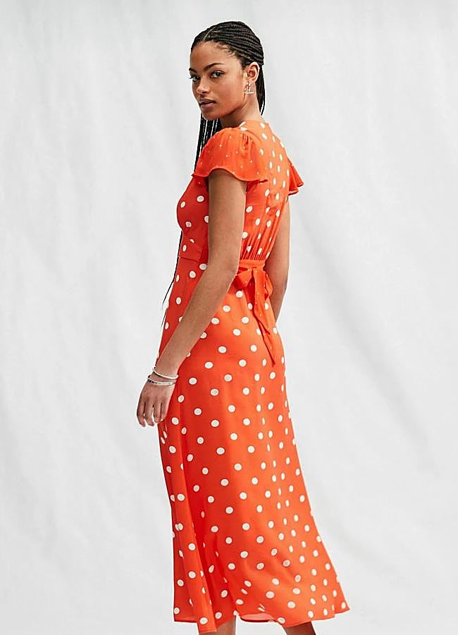 Imagen - Vestido de lunares rojo con lazo